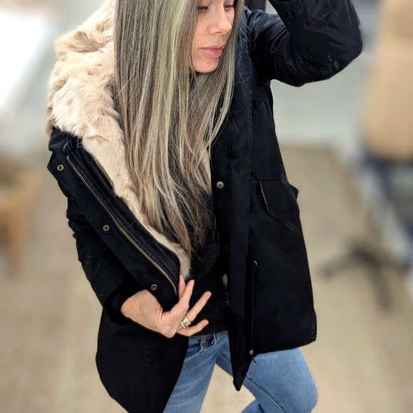 Fox Fur Lined Rain Coat - Picture 6 of 10